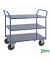 Etagenwagen blau bis 400 kg 2 Bockrollen 2 Lenkrollen mit Bremse 1080x450x975mm KM4127-BB