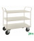 Etagenwagen weiß bis 400 kg 2 Bockrollen 2 Lenkrollen mit Bremse 1080x450x975mm KM4127B