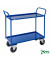 Etagenwagen blau bis 400 kg 2 Bockrollen 2 Lenkrollen 1080x450x1000mm KM4133-B