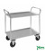 Etagenwagen verzinkt bis 400 kg 2 Bockrollen 2 Lenkrollen 1080x450x1000mm KM4133-E