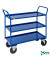 Etagenwagen blau bis 400 kg 2 Bockrollen 2 Lenkrollen 1080x450x1000mm KM4134-B