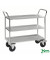 Etagenwagen verzinkt bis 400 kg 2 Bockrollen 2 Lenkrollen mit Bremse 1080x450x1000mm KM4134-EB