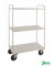 Etagenwagen weiß bis 400 kg 2 Bockrollen 2 Lenkrollen mit Bremse 955x550x1470mm KM4144B