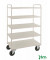 Etagenwagen weiß bis 400 kg 2 Bockrollen 2 Lenkrollen mit Bremse 955x550x1470mm KM4145B