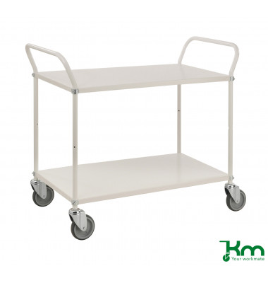 Etagenwagen weiß bis 250 kg 4 Lenkrollen 1070x585x940mm KM4147