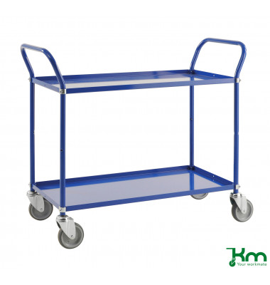 Etagenwagen blau bis 250 kg 4 Lenkrollen 1070x585x940mm KM4147-B
