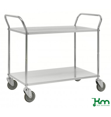 Etagenwagen verzinkt bis 250 kg 4 Lenkrollen 2 davon mit Bremse 1070x585x940mm KM4147-EB