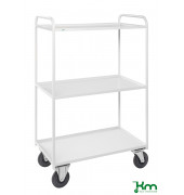 Etagenwagen KM4149, Etagenwagen mit 3 Böden, vollständig geschweißt, 550x955x1490mm (BxLxH), bis 400kg belastbar, 2 Bockrolle