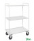 Etagenwagen weiß bis 400 kg 2 Bockrollen 2 Lenkrollen mit Bremse 955x550x1490mm KM4149B