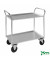 Etagenwagen verzinkt bis 400 kg 2 Bockrollen 2 Lenkrollen 1070x550x1000mm KM4175-E
