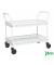 Tischwagen weiß bis 250 kg 4 Lenkrollen 1130x550x940mm KM4200