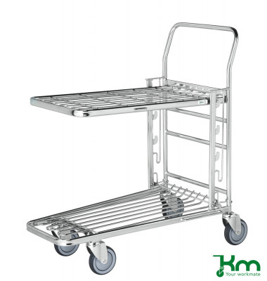 Gitterwagen verzinkt bis 300 kg 4 Lenkrollen 2 davon mit Bremse 890x520x1000mm KM4202-E3B