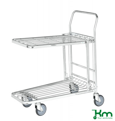 Gitterwagen verzinkt bis 300 kg 4 Lenkrollen 2 davon mit Bremse 860x530x1010mm KM4202-EB