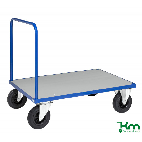 7350050351694 - Kongamek - Plattformwagen in blau 1000x700x900mm mit offenem Schiebegriff verzinkter Ladefläche Gummibereifung ohne Bremse 7350050351694 - Kongamek - Plattformwagen in blau 1000x700x900mm mit offenem Schiebegriff verzinkter Ladefläche Gummibereifung ohne Bremse
