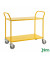 Etagenwagen gelb bis 250 kg 4 Lenkrollen 2 davon mit Bremse 1080x480x940mm KM5105B