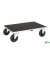 Plattformwagen Serie 500 KM530-3B, 800x1200mm (BxL gesamt), bis 500kg belastbar, 2 Bockrollen, 2 Lenkrollen, mit Bremse, silber