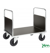 Plattformwagen KM533-2B, Serie 500 Plattformwagen, 700x1000x900mm (BxLxH), bis 500kg belastbar, 2 Bockrollen, 2 Lenkrollen, mit 
