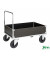 Plattformwagen Serie 500 KM535-2L, 700x1000mm (BxL gesamt), bis 500kg belastbar, 2 Bockrollen, 2 Lenkrollen, silber