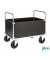 Plattformwagen Serie 500 KM535-3H, 800x1200mm (BxL gesamt), bis 500kg belastbar, 2 Bockrollen, 2 Lenkrollen, silber