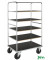 Plattformwagen Serie 500 KM538-3B, 800x1200mm (BxL gesamt), bis 500kg belastbar, 2 Bockrollen, 2 Lenkrollen, mit Bremse, silber