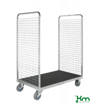 Kommissionierwagen verzinkt bis 600 kg 2 Bockrollen 2 Lenkrollen 1295x810x1700mm KM600-L17