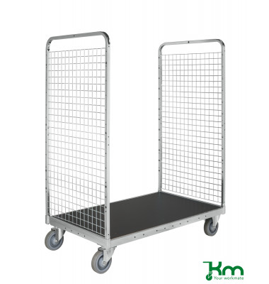 Kommissionierwagen verzinkt bis 600 kg 2 Lenk- und 2 Bockrollen  1295x810x1700mm KM600-L17B
