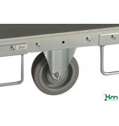 Zubehör KM600-MHB, Modul 600 Mittelrad, 160mm (Ø), 2 Bockrollen, grau