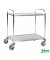 Edelstahlwagen rostfrei bis 100 kg 4 Lenkrollen 2 davon mit Bremse 910x590x965mm KM60354-S