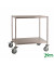 Edelstahlwagen rostfrei bis 200 kg 4 Lenkrollen 2 davon mit Bremse 825x575x900mm KM60354MRU