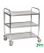 Edelstahlwagen rostfrei bis 100 kg 4 Lenkrollen 2 davon mit Bremse 910x590x940mm KM60355
