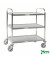 Edelstahlwagen rostfrei bis 100 kg 4 Lenkrollen 2 davon mit Bremse 910x590x965mm KM60355-S