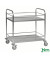 Edelstahlwagen rostfrei bis 100 kg 4 Lenkrollen 2 davon mit Bremse 910x590x940mm KM60357