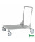 Edelstahlwagen rostfrei bis 200 kg 4 Lenkrollen 2 davon mit Bremse 880x575x905mm KM60360MR