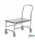 Edelstahlwagen rostfrei bis 100 kg 4 Lenkrollen 2 davon mit Bremse 850x490x925mm KM60363