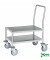 Edelstahlwagen rostfrei bis 200 kg 4 Lenkrollen 2 davon mit Bremse 700x435x905mm KM60363MR