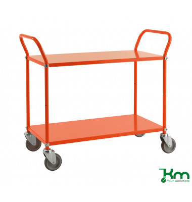 Etagenwagen orange  bis 250 kg 4 Lenkrollen 1080x480x940mm KM6105