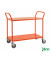 Etagenwagen orange  bis 250 kg 4 Lenkrollen 1080x480x940mm KM6105