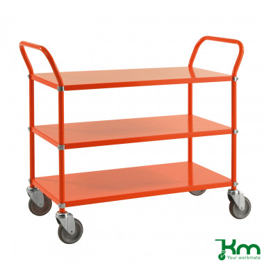 Etagenwagen orange  bis 250 kg 4 Lenkrollen 1080x480x940mm KM6106