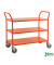 Etagenwagen orange  bis 250 kg 4 Lenkrollen 1080x480x940mm KM6106