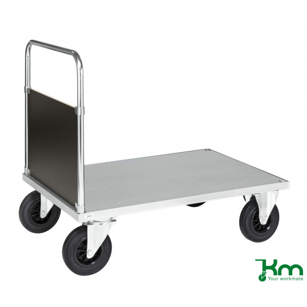 7350050352301 - Kongamek - Plattformwagen verzinkt 1200x800x900mm Boden Stahlblech ummantelt mit geschlossenem Schiebegriff und Gummibereifung ohne Bremse 7350050352301 - Kongamek - Plattformwagen verzinkt 1200x800x900mm Boden Stahlblech ummantelt mit geschlossenem Schiebegriff und Gummibereifung ohne Bremse