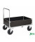 Plattformwagen Serie 600 KM635-2L, 700x1000mm (BxL gesamt), bis 500kg belastbar, 2 Bockrollen, 2 Lenkrollen, silber