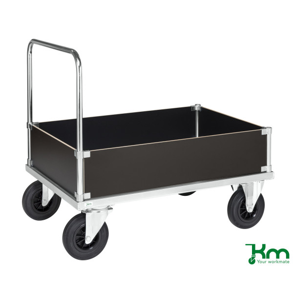 7350050357870 - Kongamek - Kastenwagen verzinkt 1200x800x900mm mit Ladefläche Schiebegriff und 4 Wänden 400mm hoch mit Gummibereifung und Bremse 7350050357870 - Kongamek - Kastenwagen verzinkt 1200x800x900mm mit Ladefläche Schiebegriff und 4 Wänden 400mm hoch mit Gummibereifung und Bremse