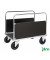 Plattformwagen Serie 600 KM636-3B, 800x1200mm (BxL gesamt), bis 500kg belastbar, 2 Bockrollen, 2 Lenkrollen, mit Bremse, silber
