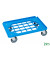 Roll- und Kistenwagen blau bis 275 kg 4 Lenkrollen 625x425x170mm KM685