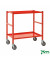 Tischwagen rot bis 150 kg 4 Lenkrollen 2 davon mit Bremse 690x430x750mm KM7100B