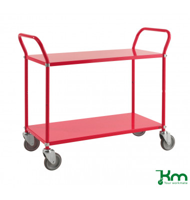 Etagenwagen rot bis 250 kg 4 Lenkrollen 1080x480x940mm KM7105