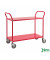 Etagenwagen rot bis 250 kg 4 Lenkrollen 2 davon mit Bremse 1080x480x940mm KM7105B