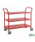 Etagenwagen rot bis 250 kg 4 Lenkrollen 2 davon mit Bremse 1080x480x940mm KM7106B