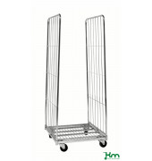 Rollcontainer KM72801802, Rollcontainer 2 Seiten, 800x720x1800mm (BxLxH), bis 400kg belastbar, 2 Bockrollen, 2 Lenkrollen, verzi