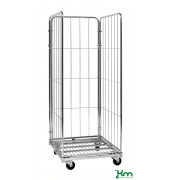 Rollcontainer KM72801803B, Rollcontainer 3 Seiten, 800x720x1800mm (BxLxH), bis 400kg belastbar, verzinkt